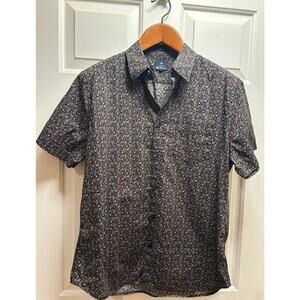 Ben Sherman Men's Performance Stretch Pattern Short-Sleeve Shirt, Size L
